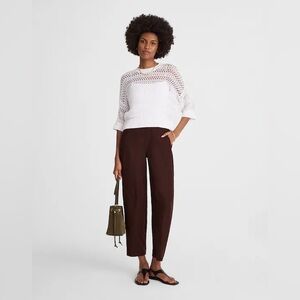 Madewell - Petite Pull-On Barrel Pants in 100% Linen